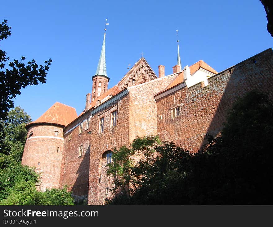 Town of Frombork in Poland. The place of work and death of Nicolae Copernicus - one of the greatest astronomers. In the background Cathedra with the the tomb of Copernicus.