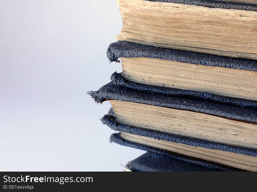 Pile of tatty old blue books