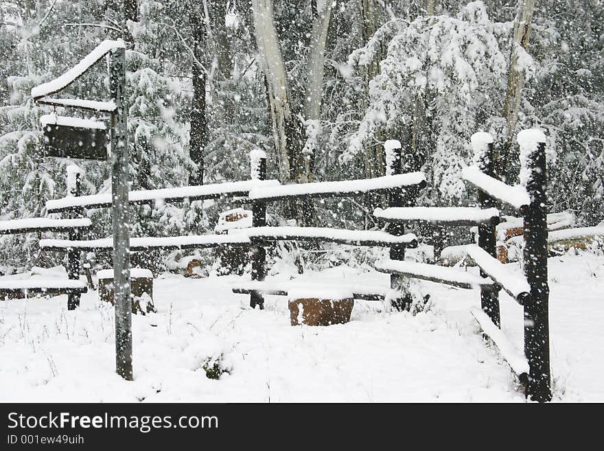 Snowlined fence