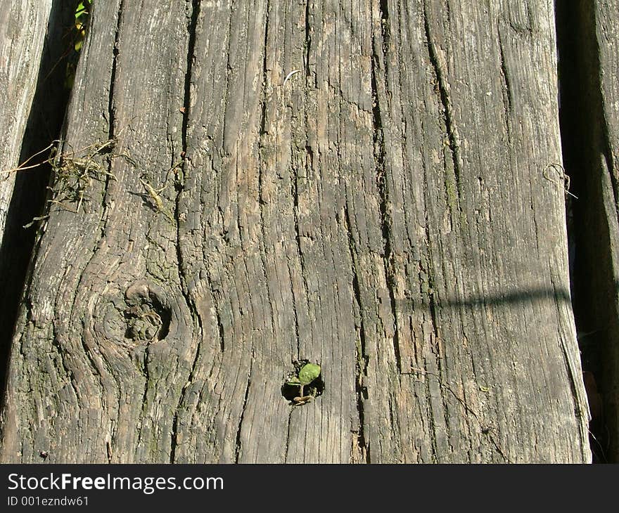 A natural wooden beam.