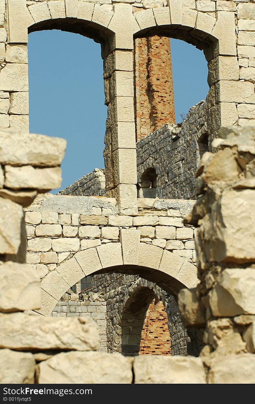 Ruins of a tile factory that burnt down in Sicily. Ruins of a tile factory that burnt down in Sicily