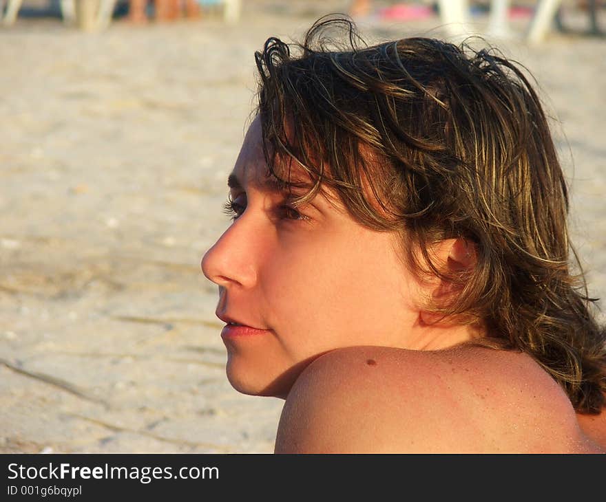 Woman on the beach