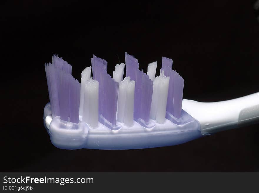 Toothbrush isolated on black