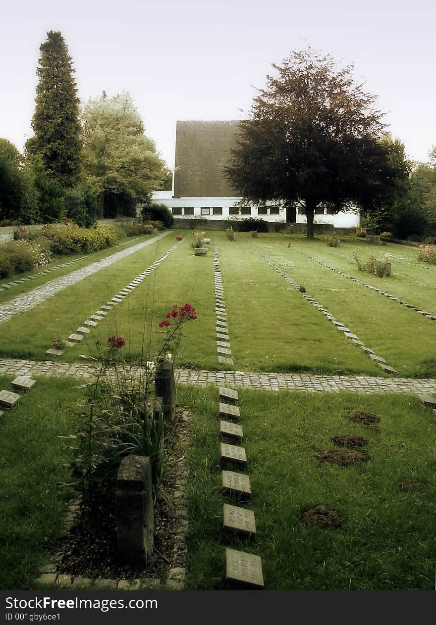 Shot of a soldier cemetery