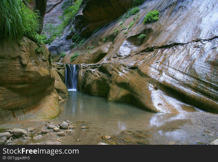 Zion Orderville Canyon. Zion Orderville Canyon