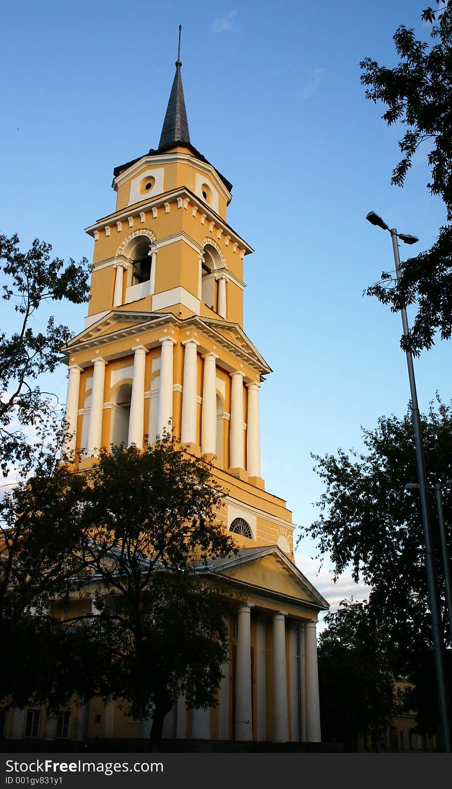 A belltower of Russian orthodox cathedral of the XIXth century