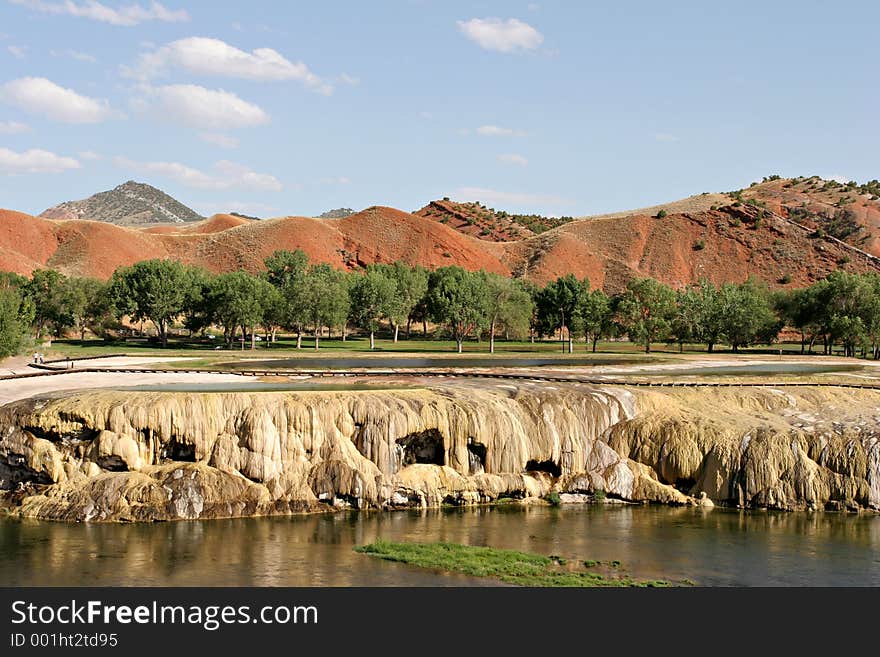 Hot springs state park in thermopolis wyoming - home of the world's largest hot spring. Hot springs state park in thermopolis wyoming - home of the world's largest hot spring.