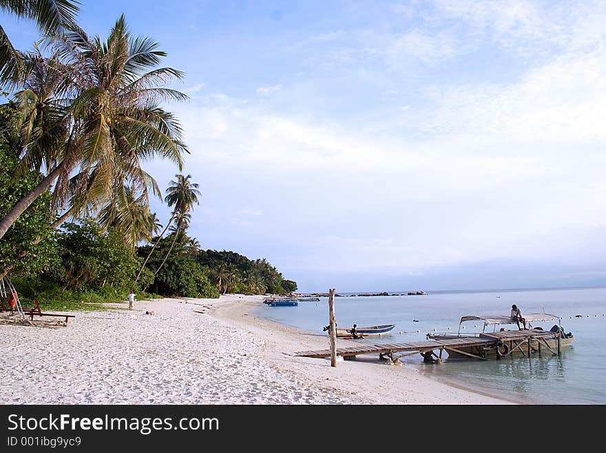 Seaside view at Redang Islang, Malaysia.