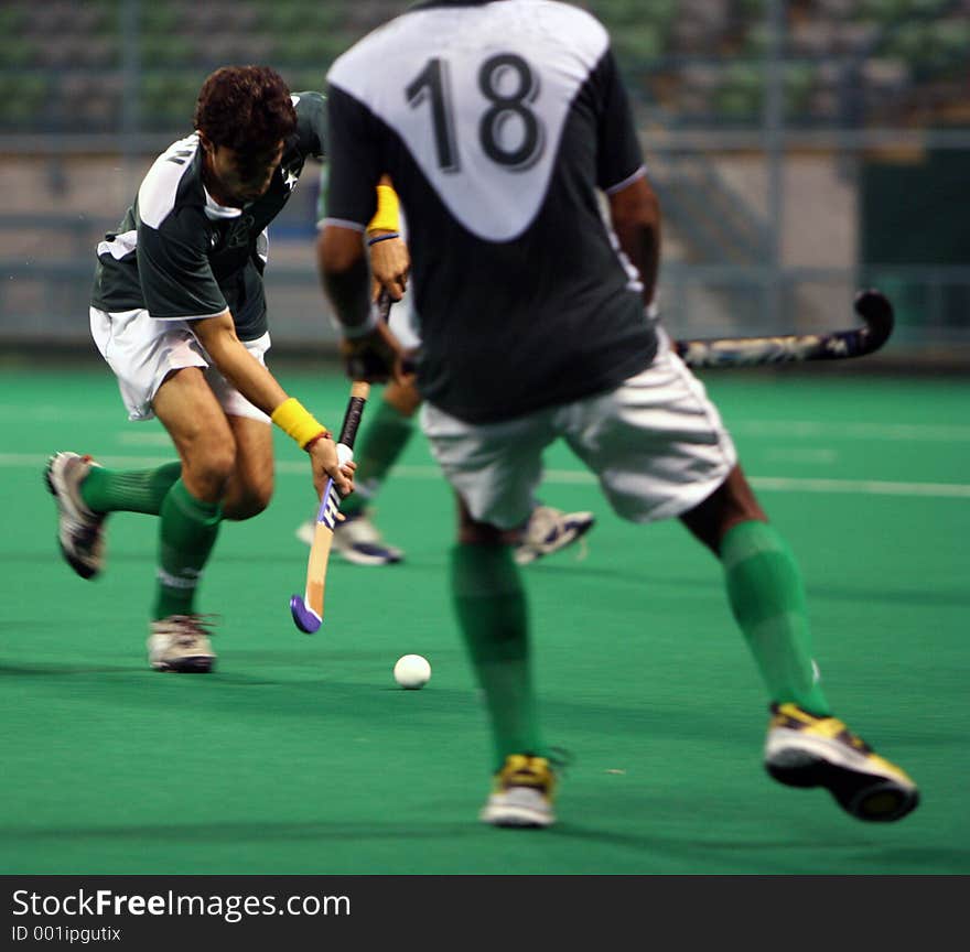 Hockey Player In Action (motion blur effect)