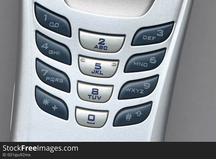 Close up of a cell phone keypad. Close up of a cell phone keypad.