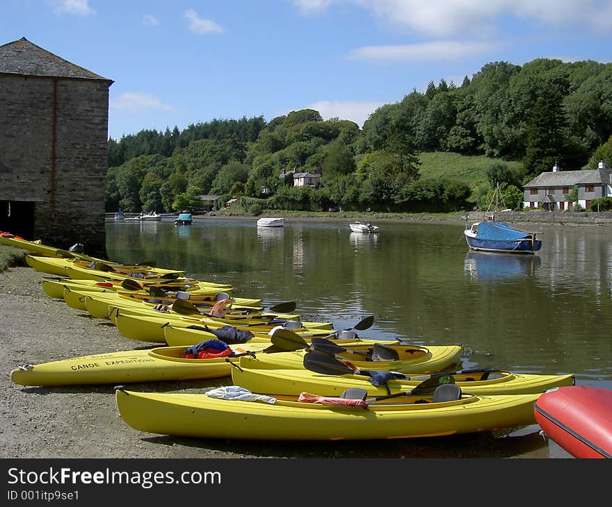 Yellow canoes