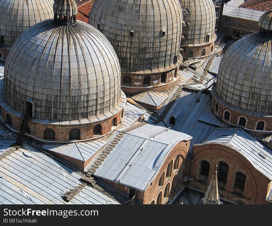 Roofscape of Basilica di San Marco, Venice. Roofscape of Basilica di San Marco, Venice