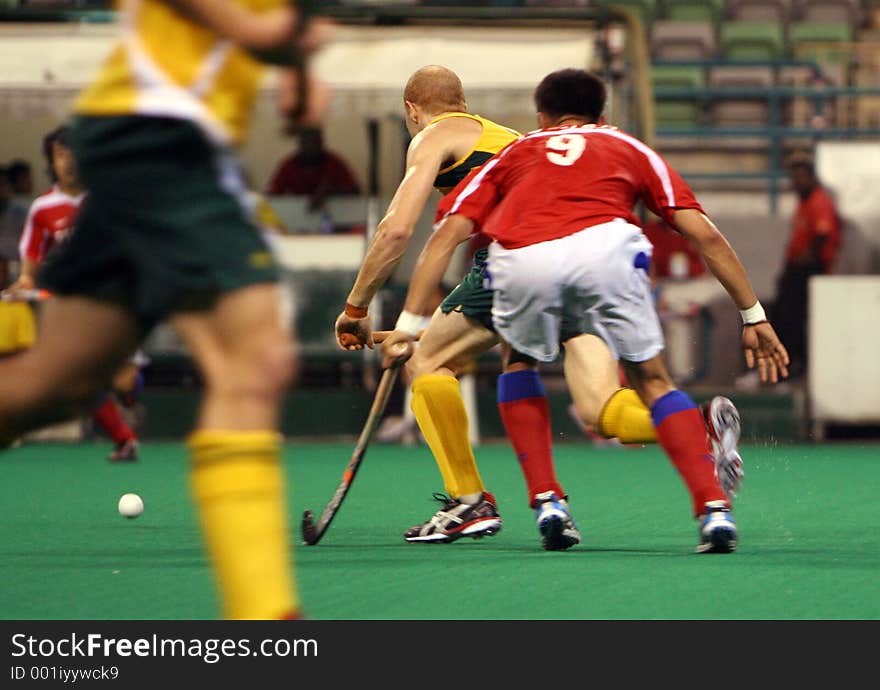 Hockey Player In Action (motion blur effect)