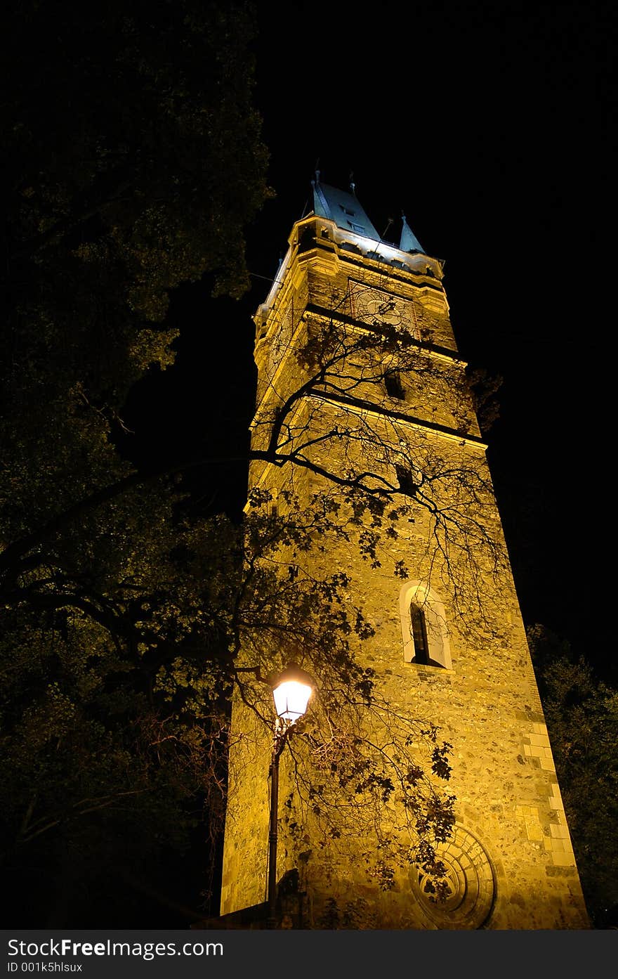 The historical Stefan Cel Mare tower in Baia Mare, Romania