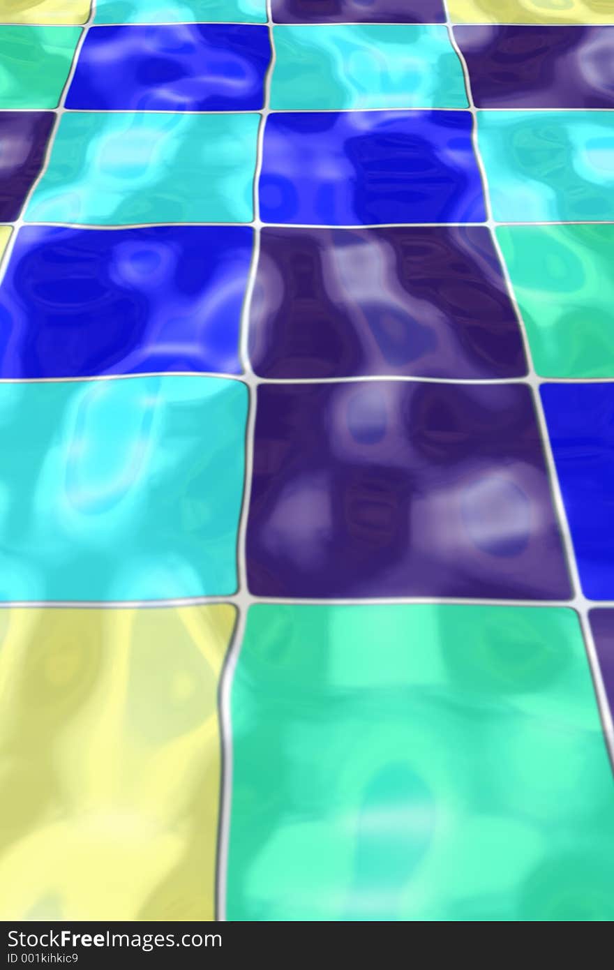 Rippled pool tiles abstract