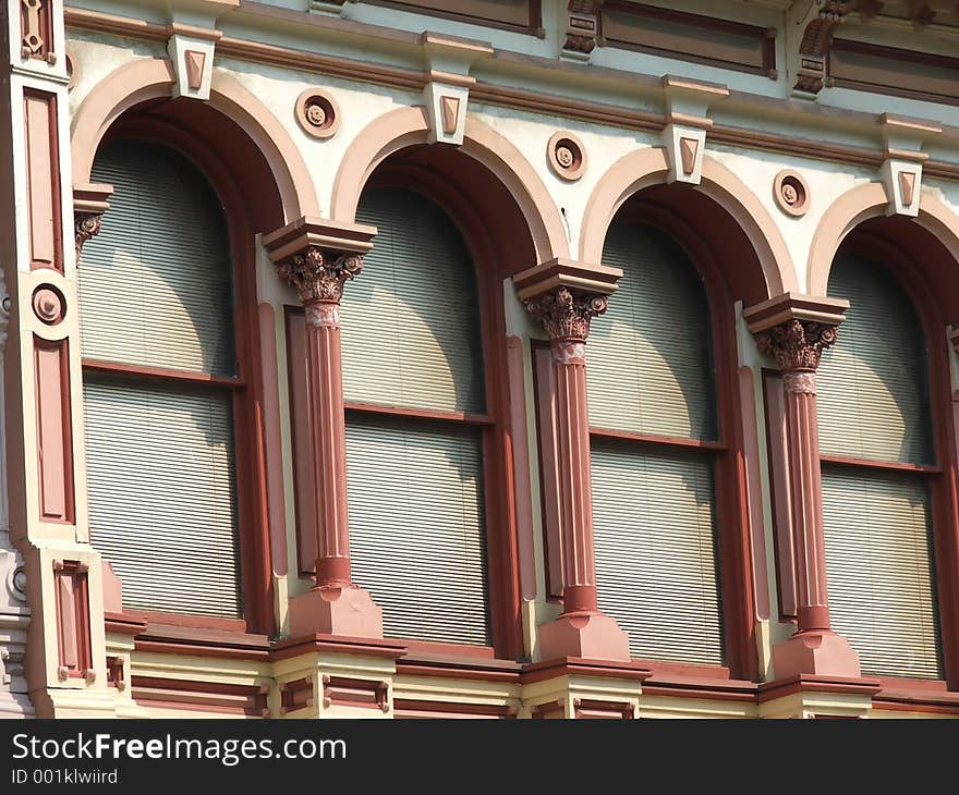 Nice restored historic windows on a downtown building