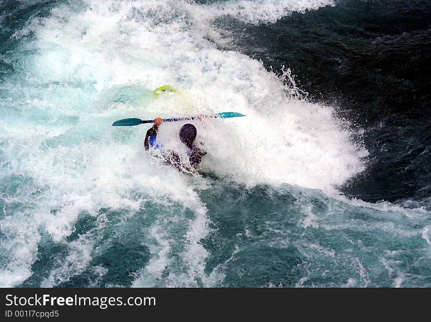 A kayaker