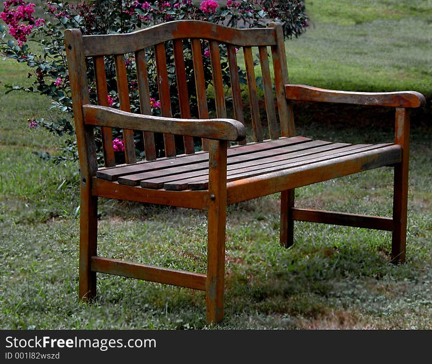 Empty Park Bench