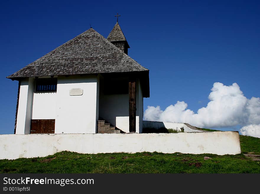 Small mountaintop church in the Austrian Tyrol