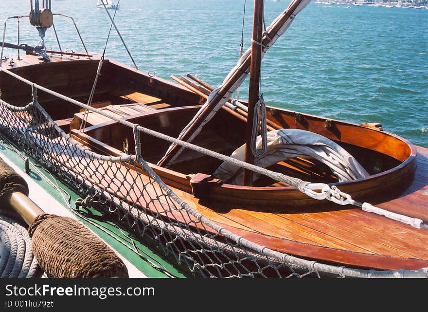 Life boat during tall ship festival. Life boat during tall ship festival