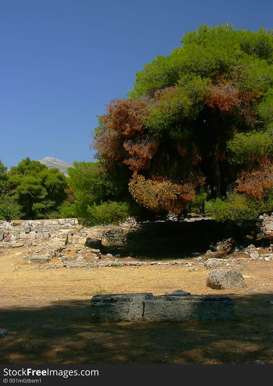 Ruins of ancient sanctuary of Asklepios, Greece. Ruins of ancient sanctuary of Asklepios, Greece