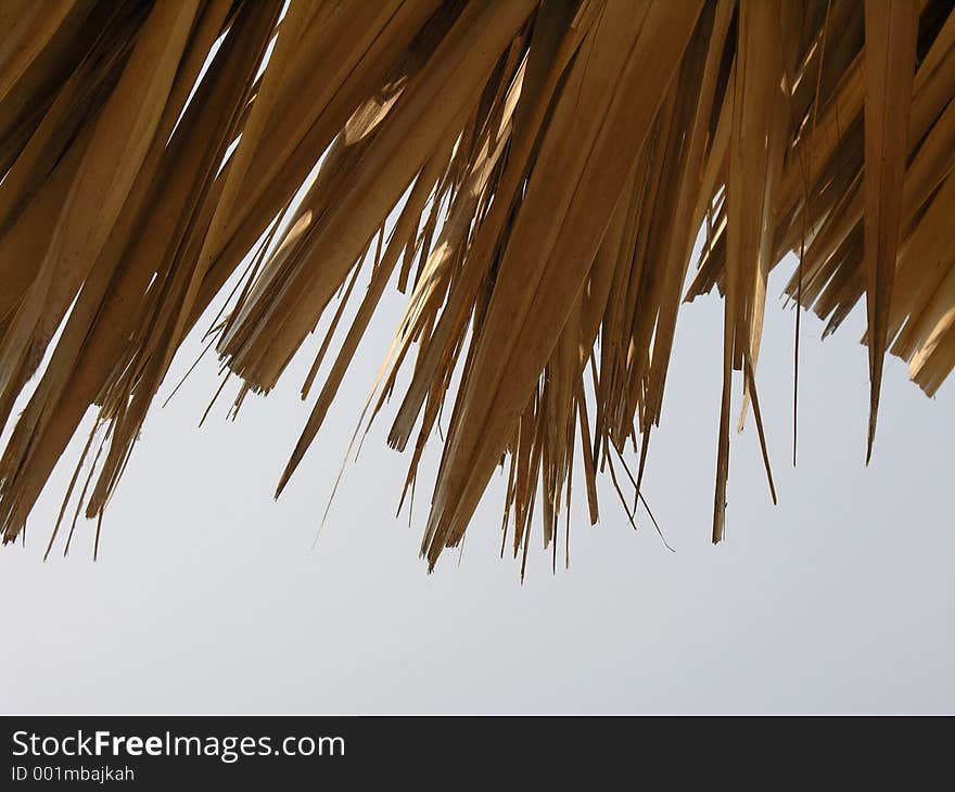 Straw Sunshade Close-up