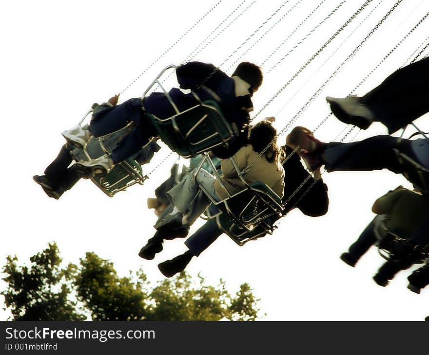 Shot of a chairoplane. Shot of a chairoplane