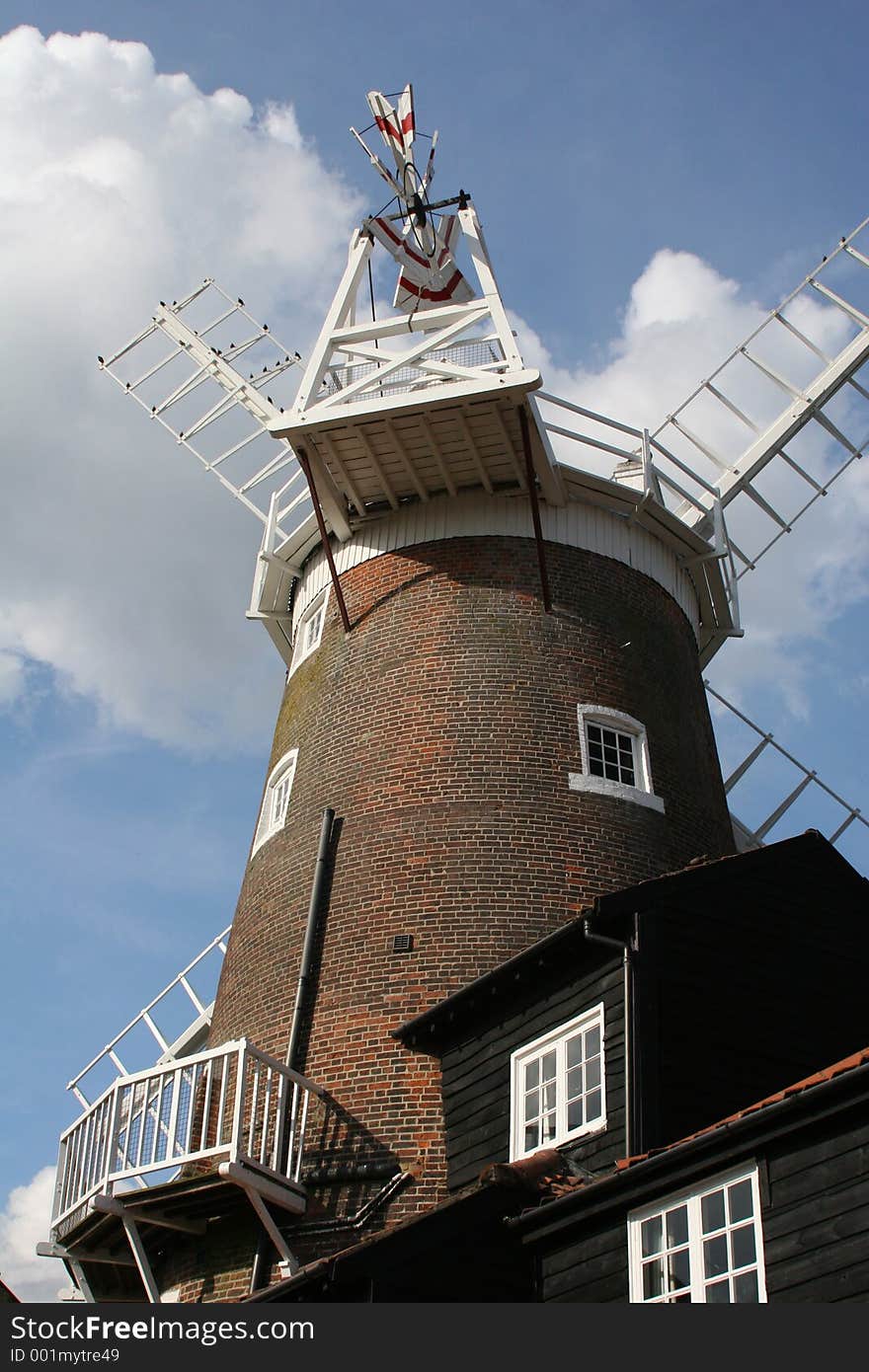 Windmill in Norfolk , England. Windmill in Norfolk , England