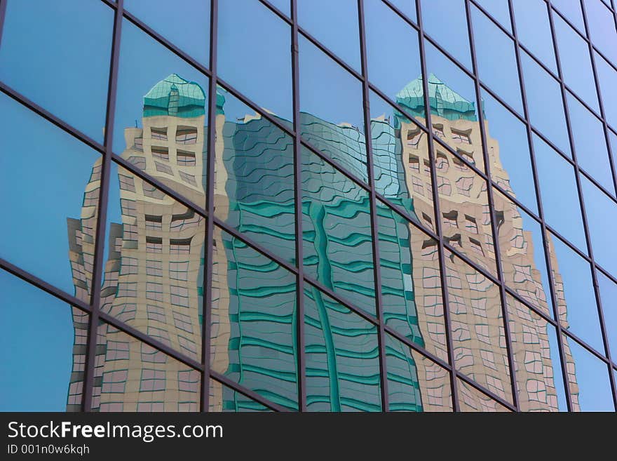 Reflection of a Building in a Building. Reflection of a Building in a Building