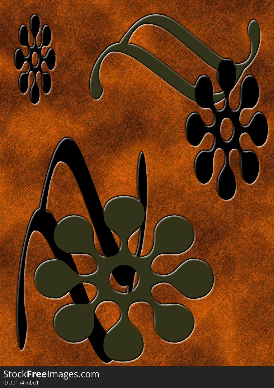 Bronze Floral Background