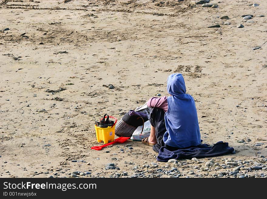 Woman Waiting And Lonely