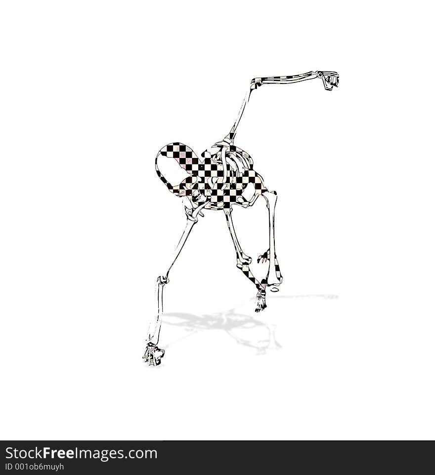 Posing skeleton. Posing skeleton