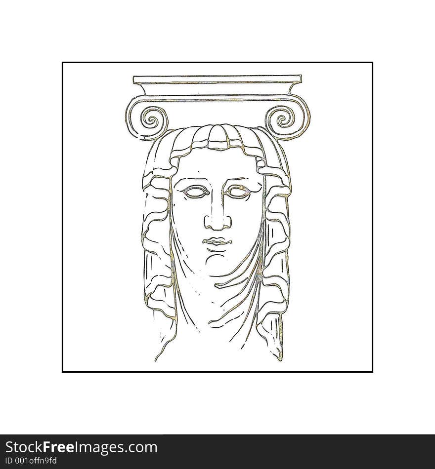 Greek woman clipart scanned and edited. Greek woman clipart scanned and edited