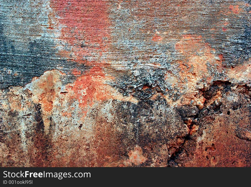 Closeup of stained concrete surface. Closeup of stained concrete surface.