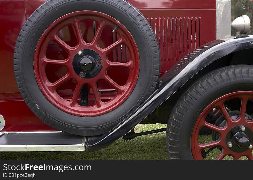 Vintage vehicles spare wheel