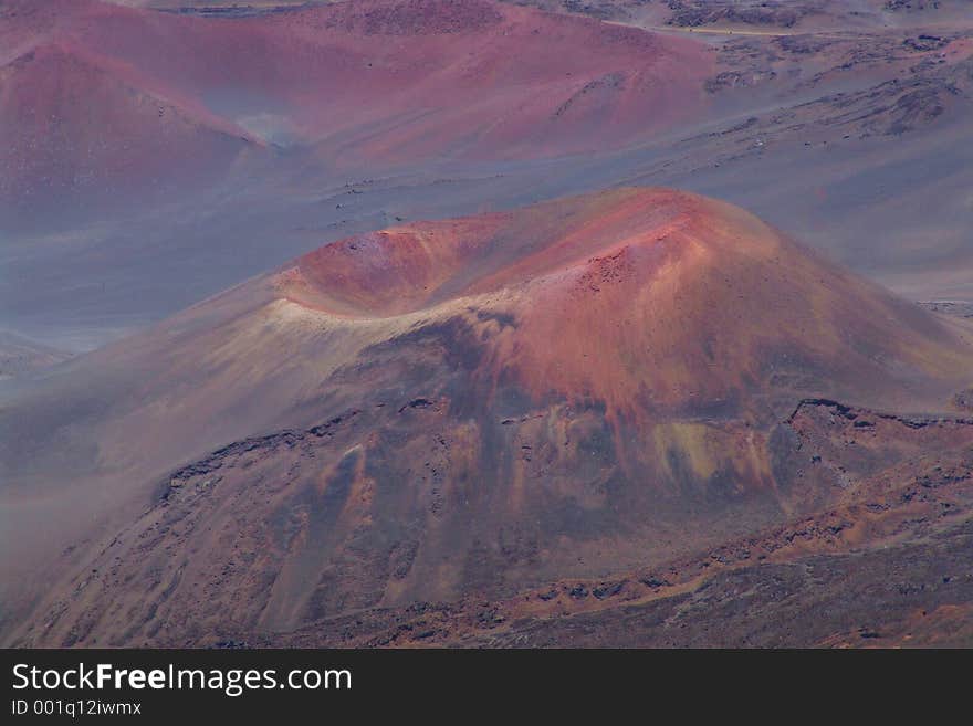 A Red mountain - Hawaii. A Red mountain - Hawaii