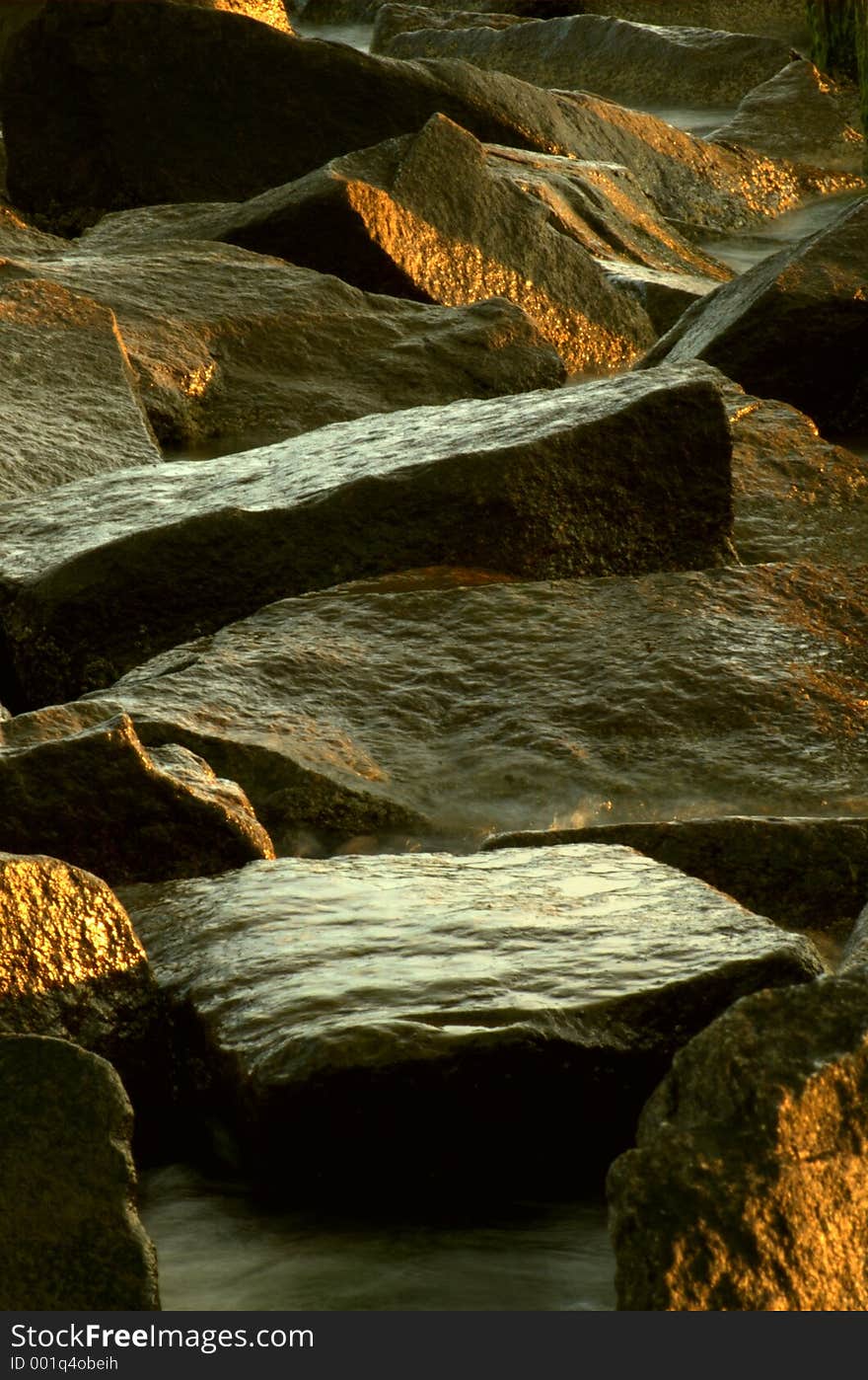 Stones in sea. Stones in sea