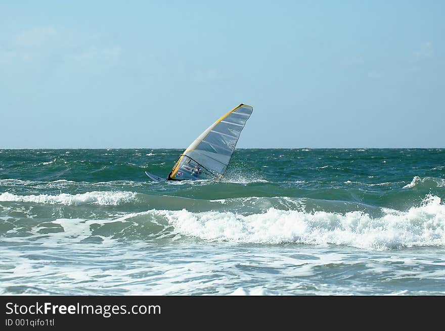 Surfer in the northe sea. Surfer in the northe sea