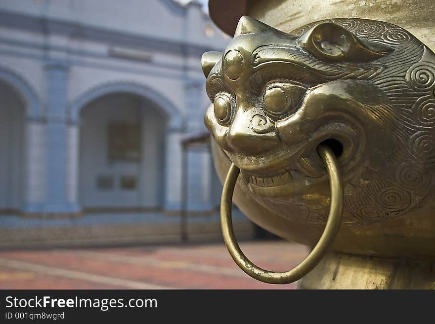 Incense Burner Statue in a temple