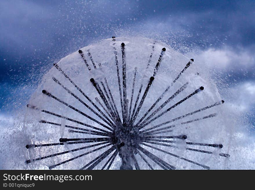 Backlit Fountain