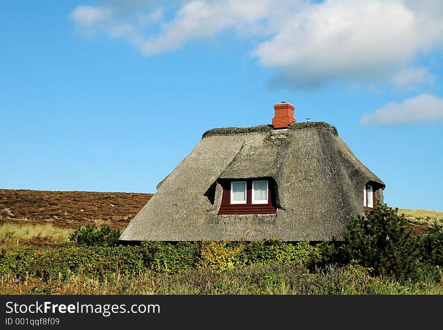 Traditional house on a german island. Traditional house on a german island