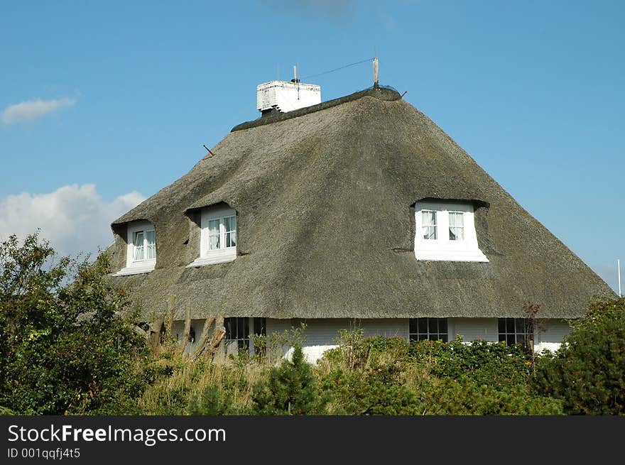 Traditional house on a german island. Traditional house on a german island