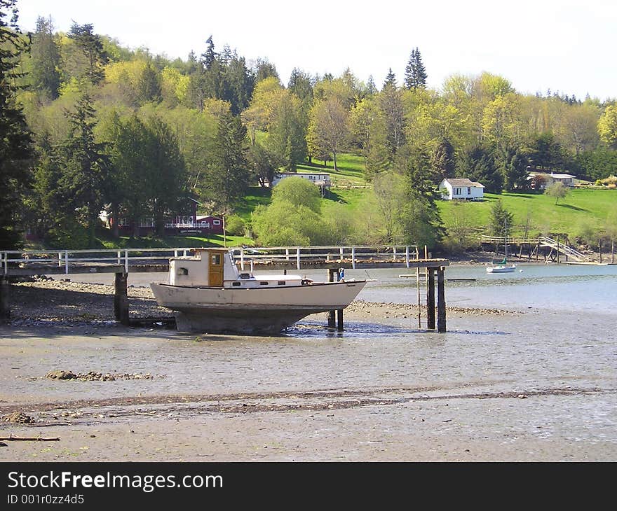 Old fishing boat on the Puget Sound of Washington State. Old fishing boat on the Puget Sound of Washington State