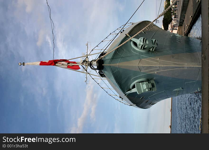 Bow Of An Old Battle Ship