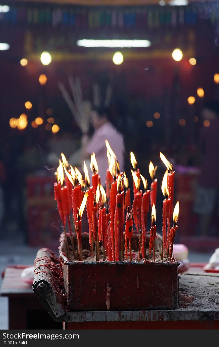 Chinese Candle in a temple