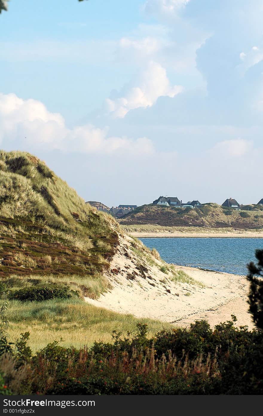 View onto village List on german island Sylt in the north sea. View onto village List on german island Sylt in the north sea