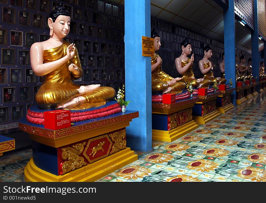 12 Burmese Buddha Statue representing all the 12 different animals