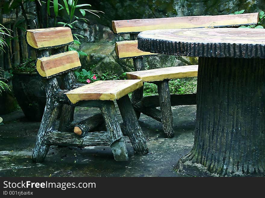 Wooden Chairs & Table