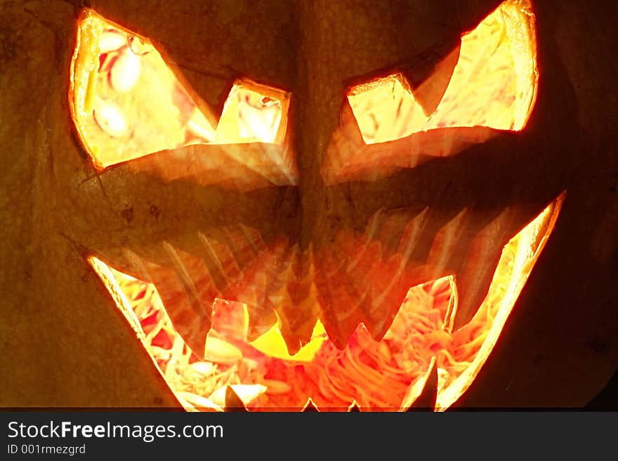 Zoom effect of scary pumpkin. Zoom effect of scary pumpkin