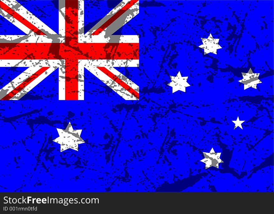 Grunge Australian Flag